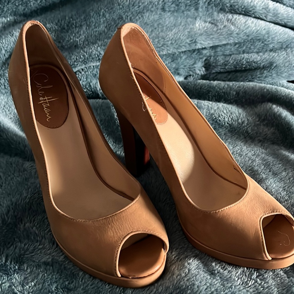 Cole Hann peep toe pumps